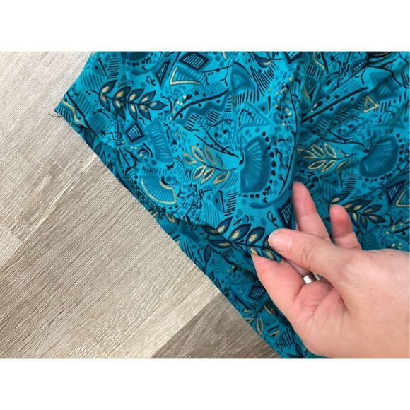 Joni Blair Teal Blue Floral Button Pencil Dress, Flowing, Size Small - Picture 7 of 8